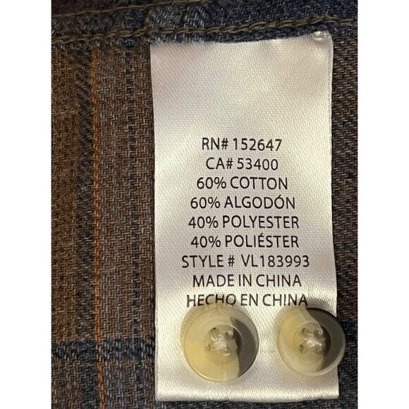 Valor Collective Plaid Flannel Shirt S Soft 2 Pocket Boho Comfortable - Picture 16 of 16